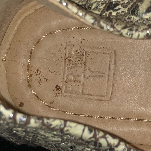 Frye Leather Collapsible Ballet Flats Size 10 - Picture 2 of 6